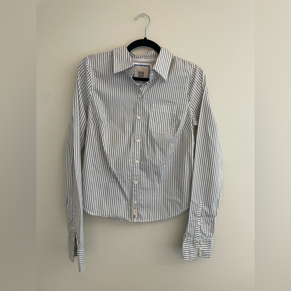 NWOT Classic Stripe Button Down Abercrombie Brand